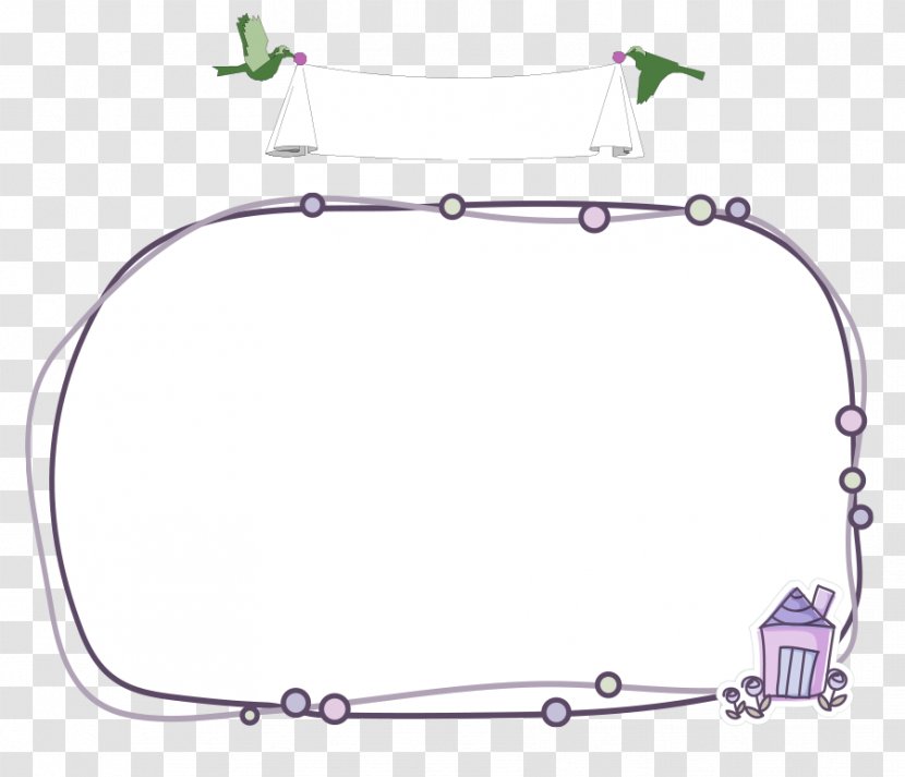 Cartoon Cuteness - Area - Purple Frame Border Texture Transparent PNG