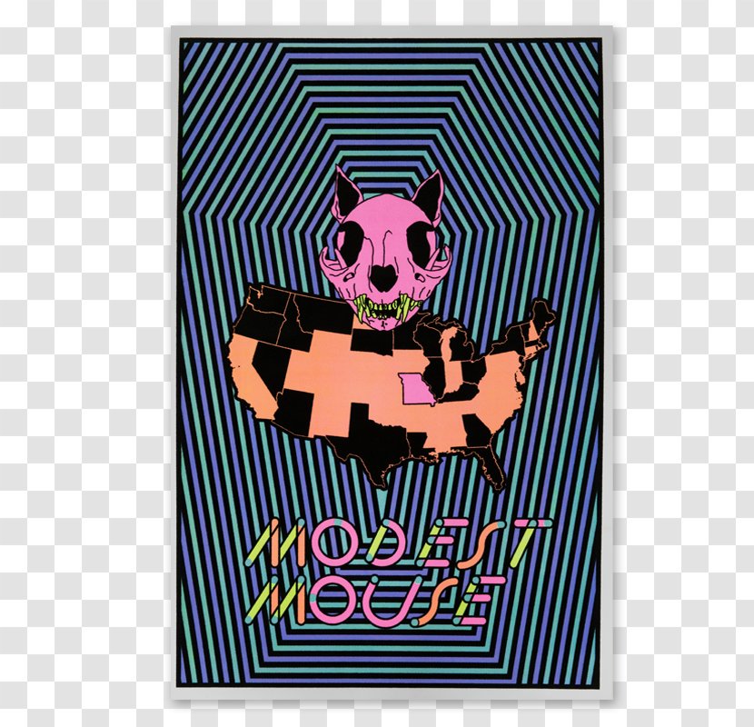 Modest Mouse Blacklight Poster Interstate 8 - Tour Transparent PNG
