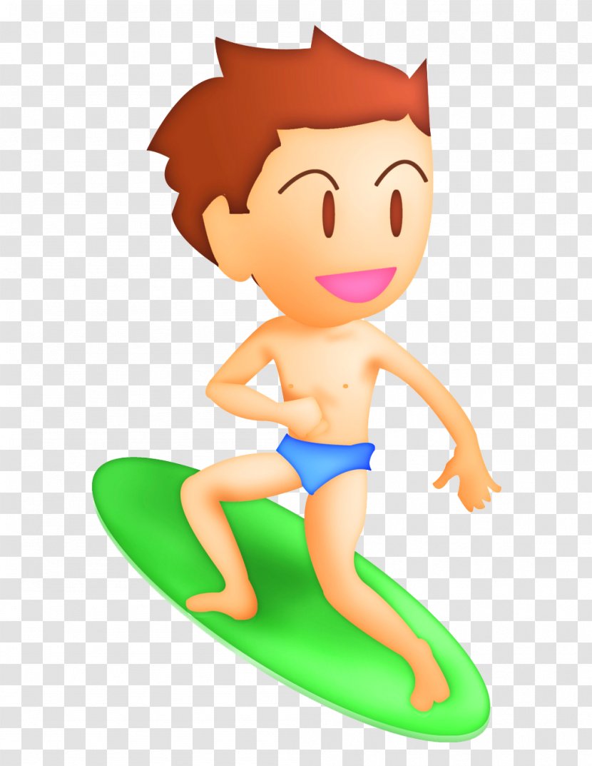 Surfing Cartoon Illustration - Heart - Man Transparent PNG