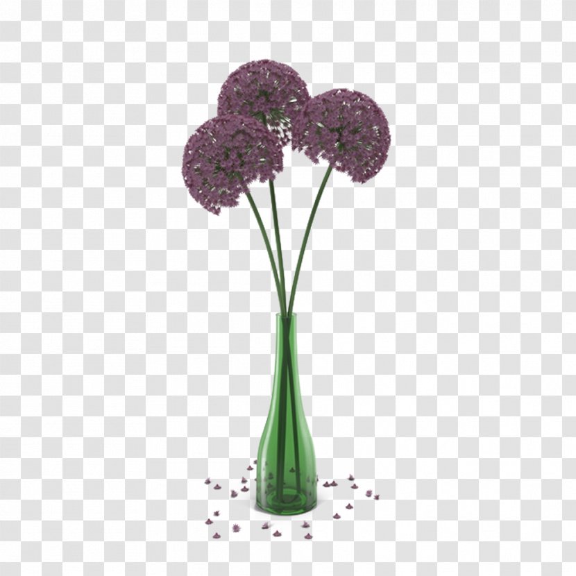 Glass Vase Green Bottle - Onion Spent Transparent PNG