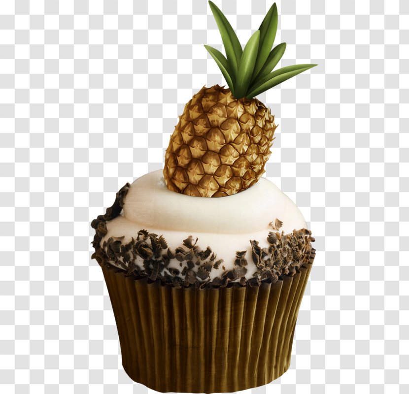 Pineapple Cupcake Fruitcake Torte - Birthday Cake Transparent PNG