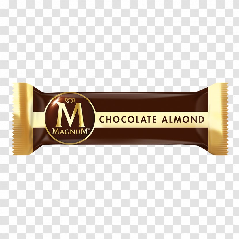 Chocolate Bar Ice Cream White Magnum Flavor - Sugar - Almond Transparent PNG