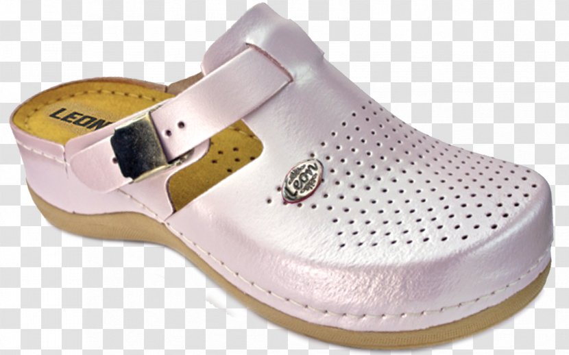 Clog Slipper Leather White Mart Shoe - Price Transparent PNG