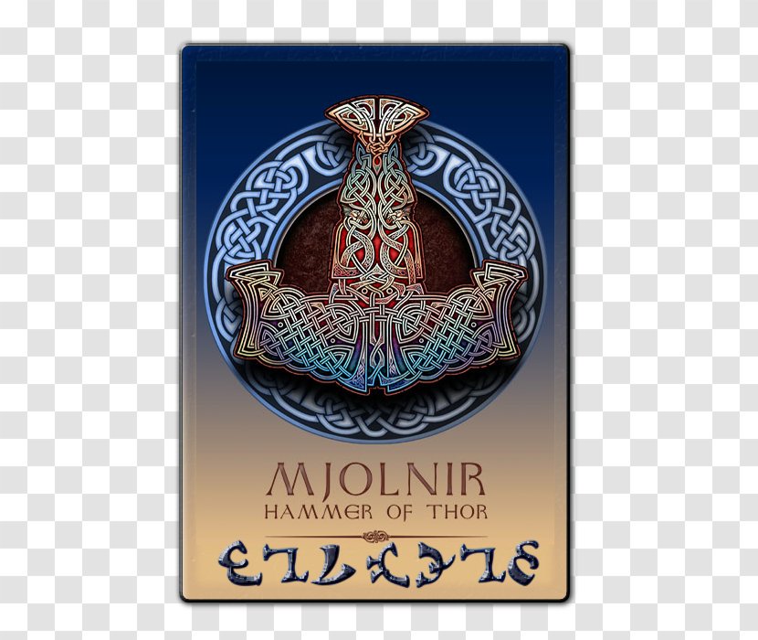 The Hammer Of Thor Mjölnir Norse Mythology - Emblem Transparent PNG