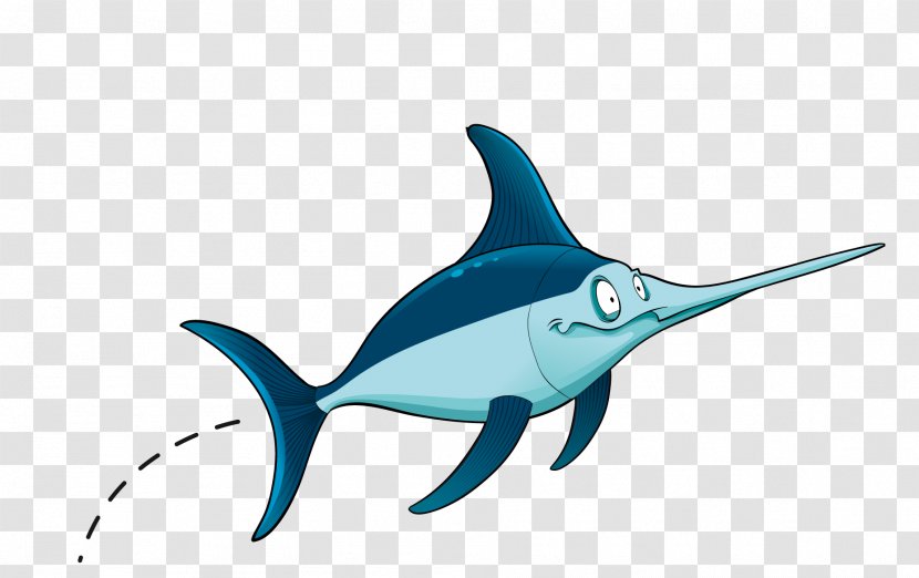 Shark Fish Underwater - Whales Dolphins And Porpoises - Blue Cute Cartoon Transparent PNG