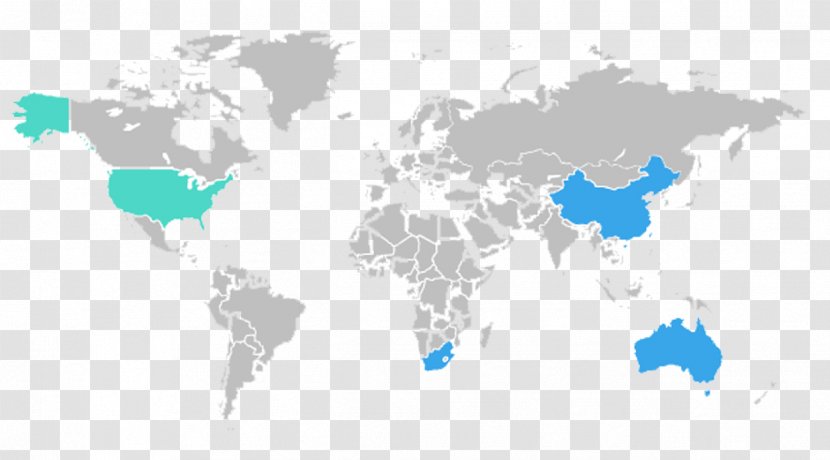 World Map South America - Blue Transparent PNG