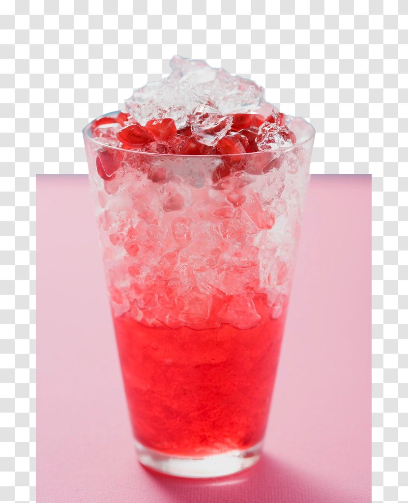 Pomegranate Juice Smoothie Cocktail Sangria - Drink - Pink Ice Transparent PNG
