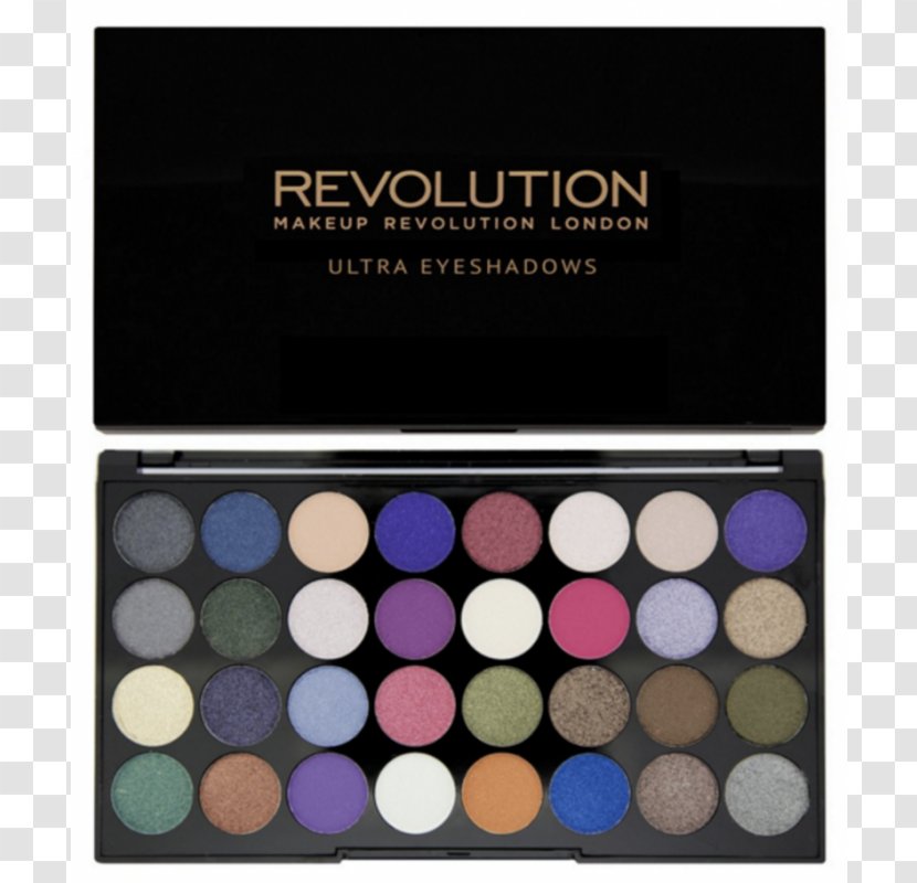 Makeup Revolution Ultra 32 Eyeshadow Palette Cosmetics Eye Shadow Iconic 3 Transparent PNG