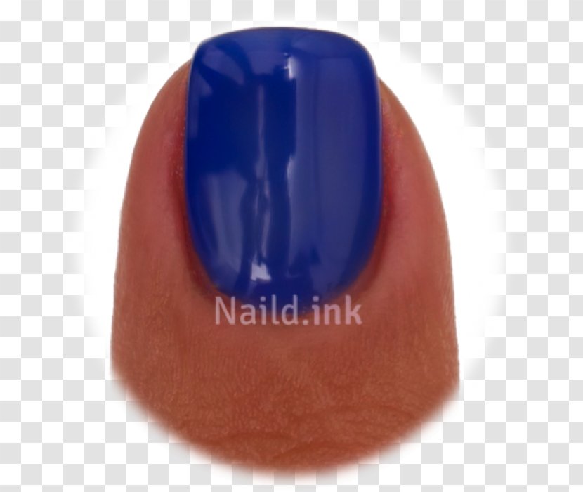 Cobalt Blue Finger - Electric - Gelish Transparent PNG