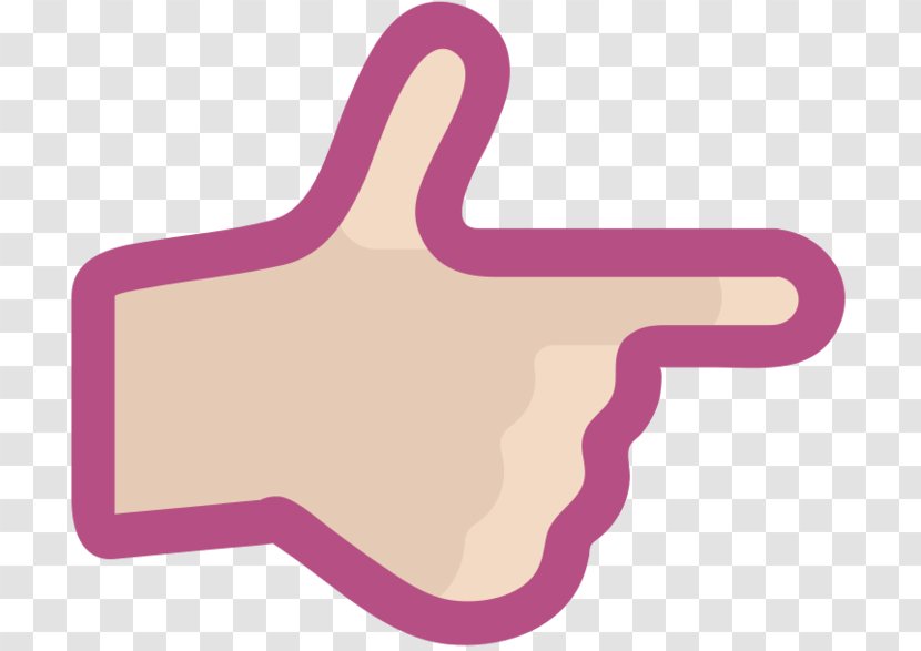 Clip Art Thumb Product Design Pink M - Logo - Hand Transparent PNG