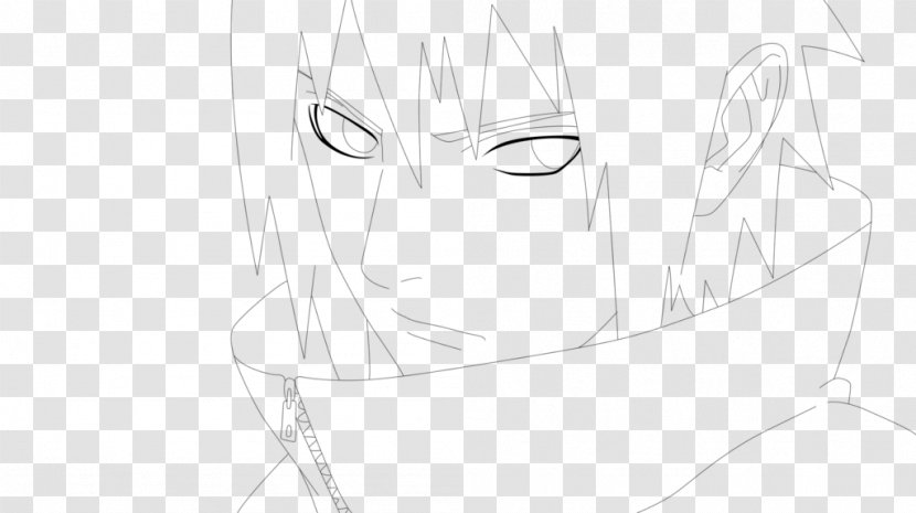 Drawing Line Art Cartoon Eye Sketch - Flower - Sasuke Head Transparent PNG
