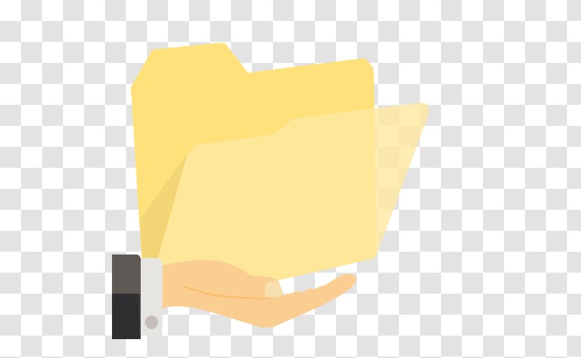 Angle Material Yellow Hand - ModernXP 53 Folder Share Transparent PNG