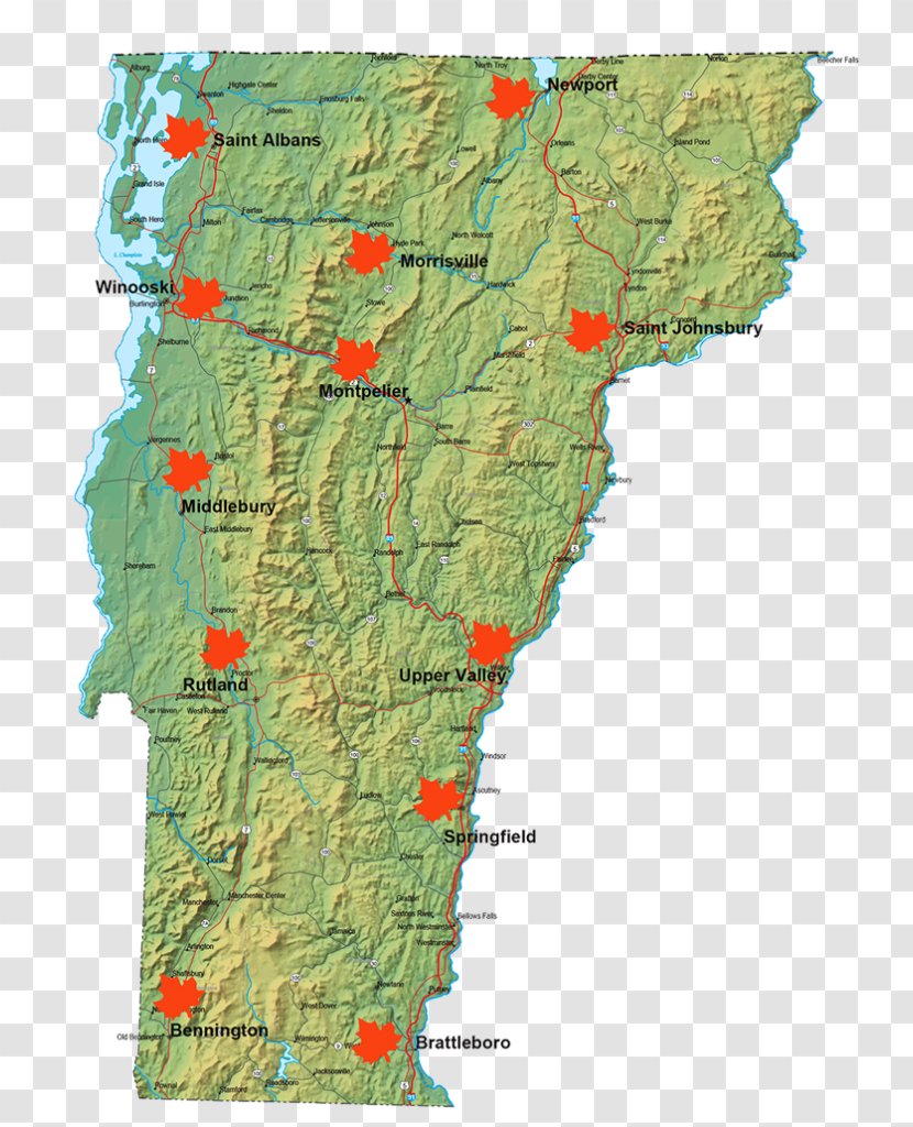 Community College Of Vermont Topographic Map Road Transparent PNG