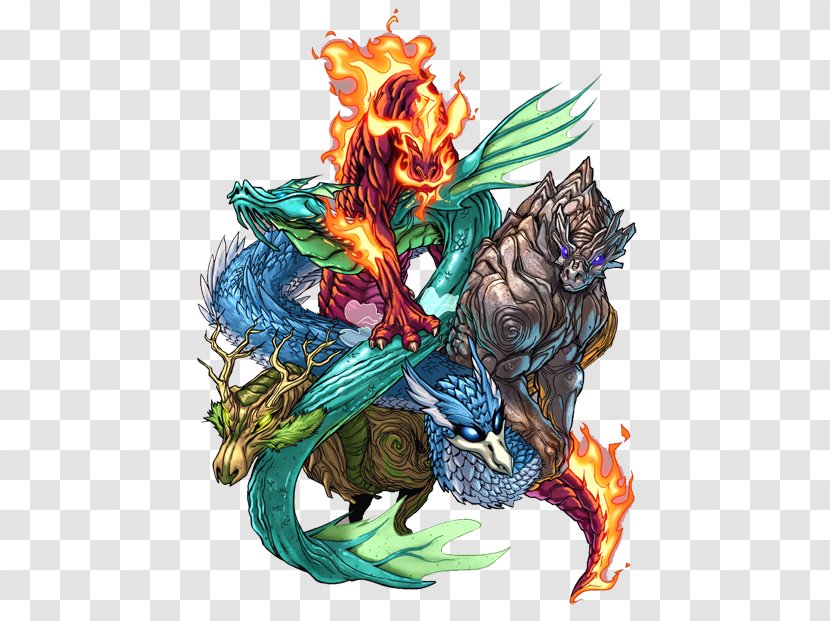 Dragon Mythology Elemental Classical Element Legendary Creature - Fantastic Art Transparent PNG