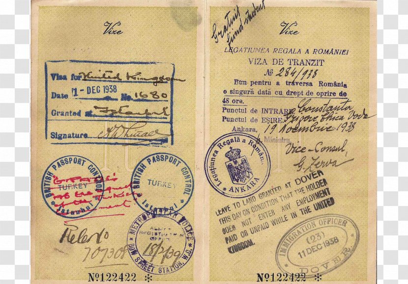 Second World War Passport Russia Travel Visa Document Transparent PNG