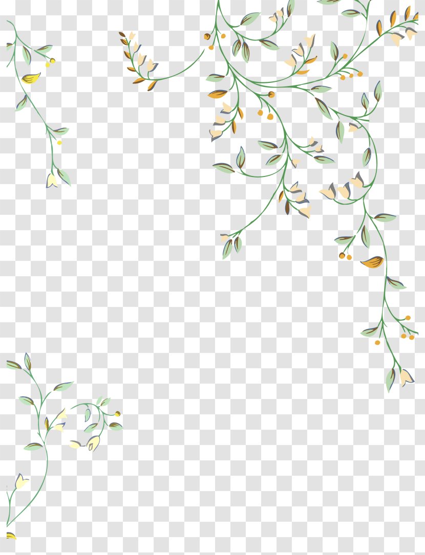 Image Design Green Flower Drawing - Painting - Vines Transparent PNG