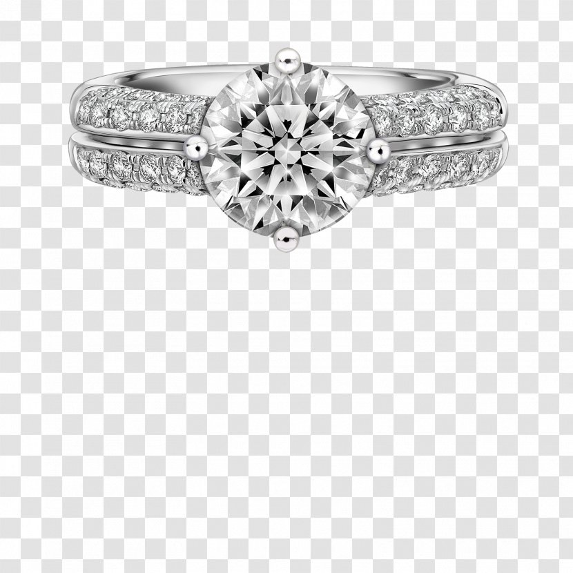 Wedding Ring Silver Jewellery Bling-bling - Diamond Transparent PNG