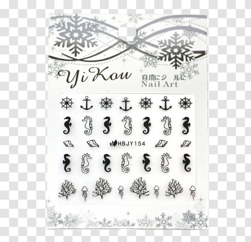 Decal Sticker Snowflake Nail Art Pattern - Gelish Transparent PNG