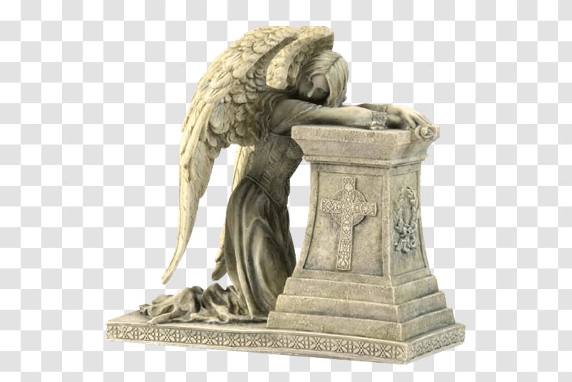 Angel Of Grief Statue Weeping Figurine - Cemetery - Mourning Transparent PNG