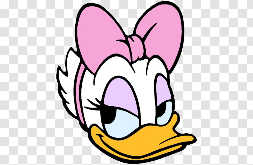 Daisy Duck Donald Mickey Mouse Face - Silhouette Transparent PNG