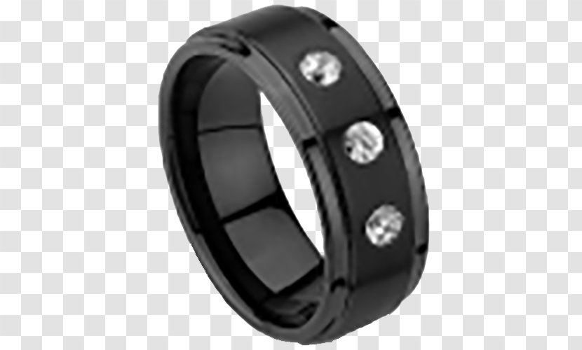 Wedding Ring Tungsten Carbide Cubic Zirconia - Diamond Cut Transparent PNG