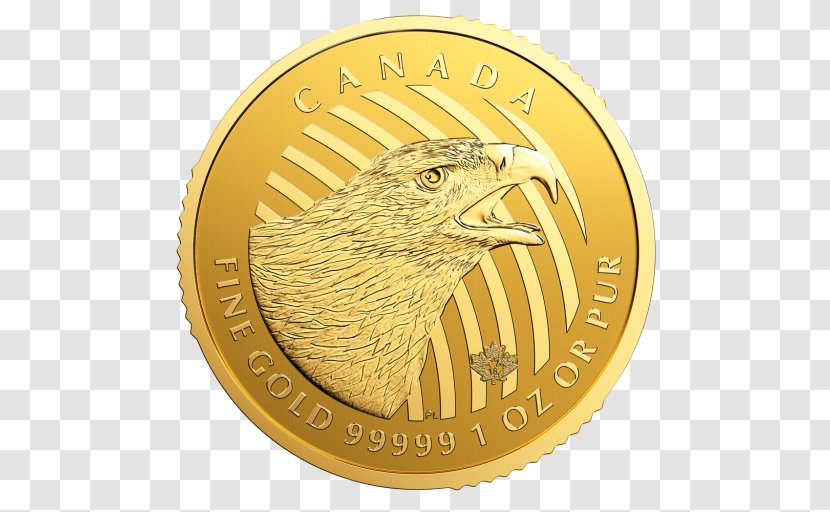 Canadian Gold Maple Leaf American Eagle Coin - Coins Transparent PNG