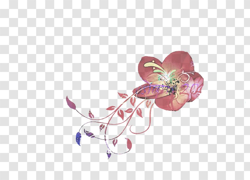 Cherry Blossom - Branch - Magenta Transparent PNG