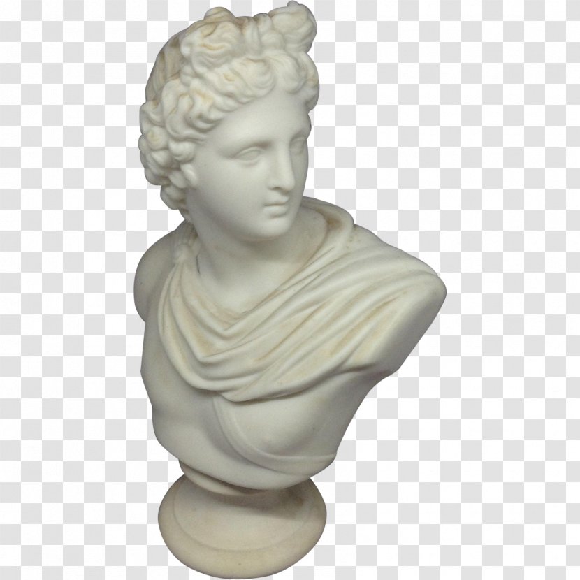 David Sculpture Renaissance Statue Bust - Greek Column Transparent PNG