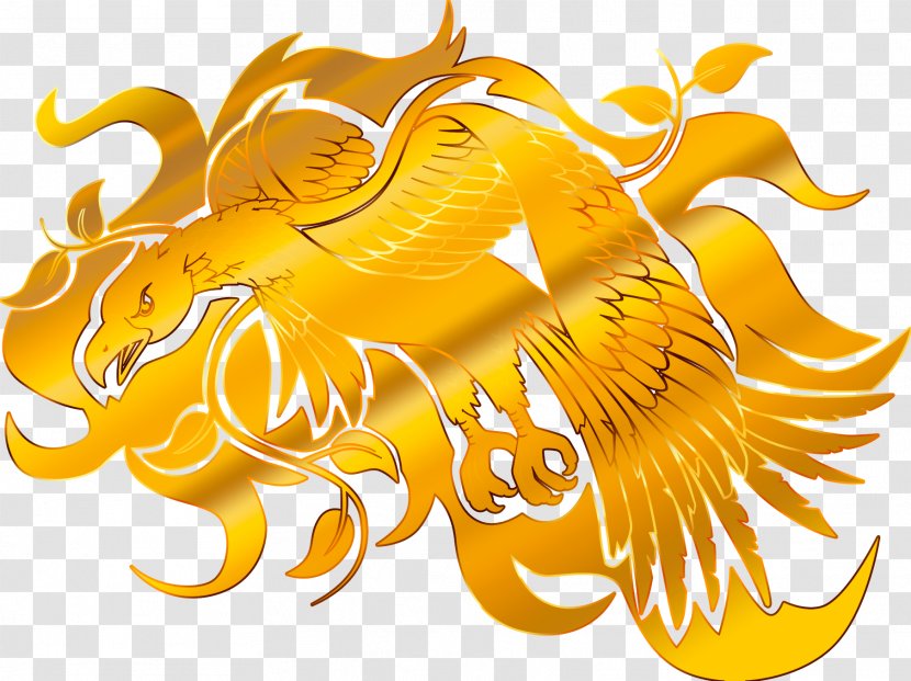 Flight Hawk Gold Golden Eagle Wings Fly Transparent Png