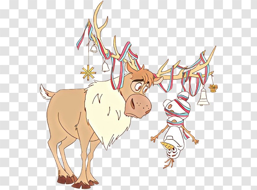 Reindeer Elk Clip Art Illustration Antler - Horn Transparent PNG