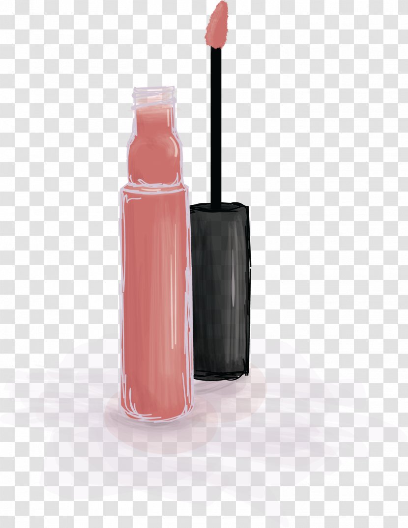 Lips Cartoon - Peach Material Property Transparent PNG
