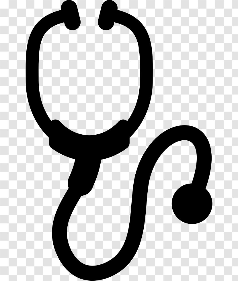 Stethoscope Clip Art - Black And White - Stetoskop Transparent PNG
