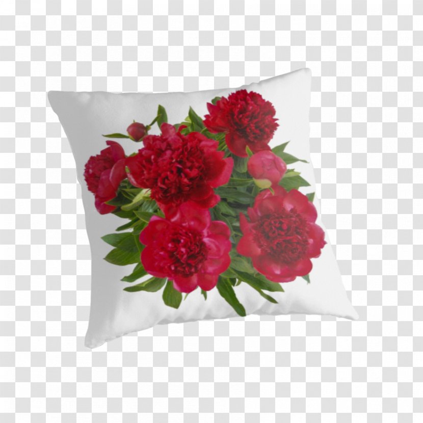 Rose Cut Flowers Floral Design Throw Pillows - Zazzle - White Peony Bark Transparent PNG