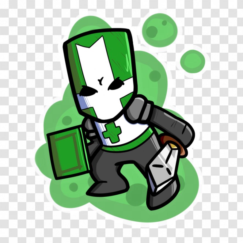 Castle Crashers Green Knight Fan Art Drawing Clip - Digital - Vector Transparent PNG