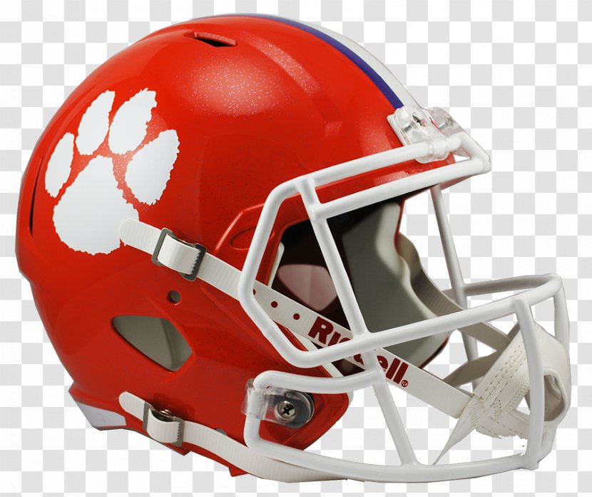 Clemson Tigers Football University American Helmets - Wearing A Helmet Of Transparent PNG