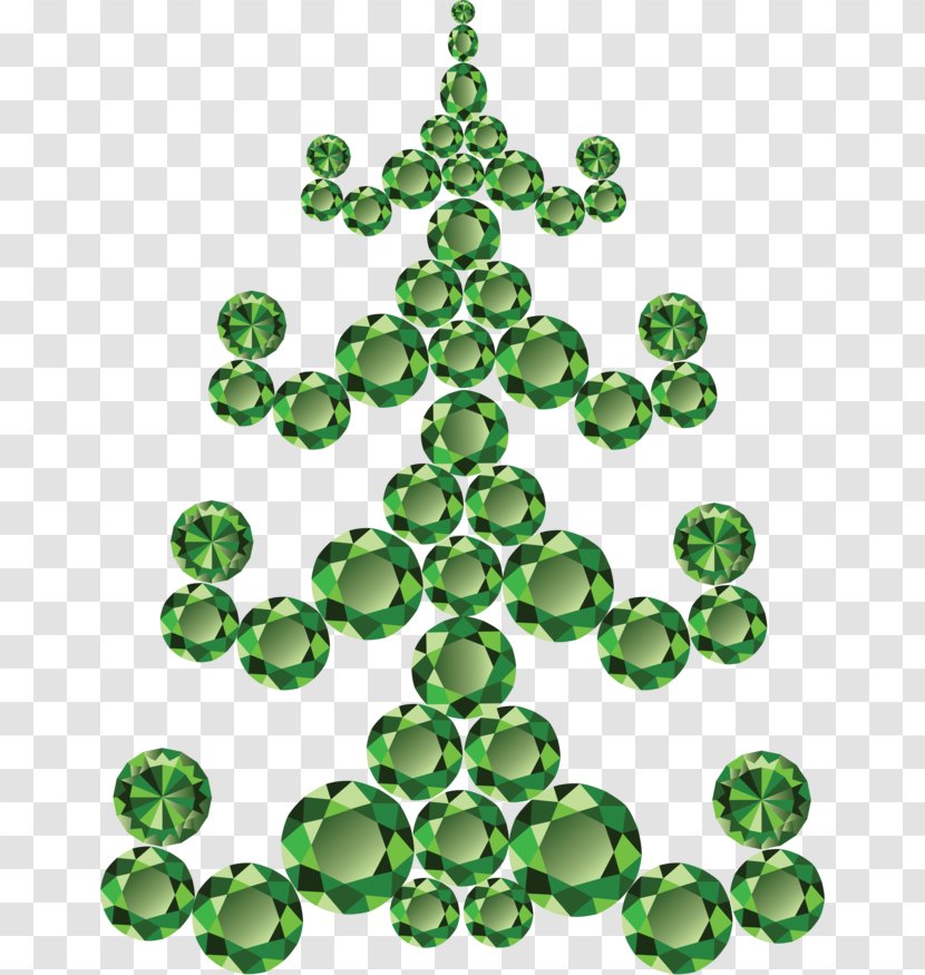 Imitation Gemstones & Rhinestones Christmas Tree Jewellery Clip Art - Precious Stones Transparent PNG