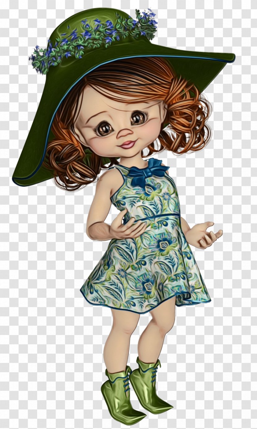 Cartoon Fictional Character Doll Costume Accessory - Wet Ink - Brown Hair Transparent PNG