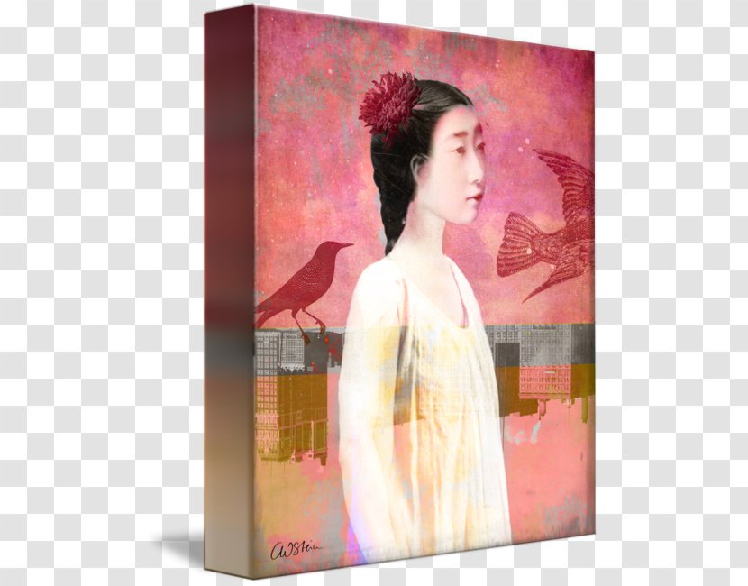 Geisha Modern Art Picture Frames Pink M - Velvet Sky Transparent PNG