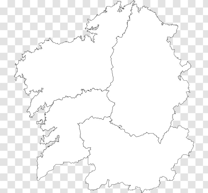 Blank Map Province Of Pontevedra Galician North Transparent PNG