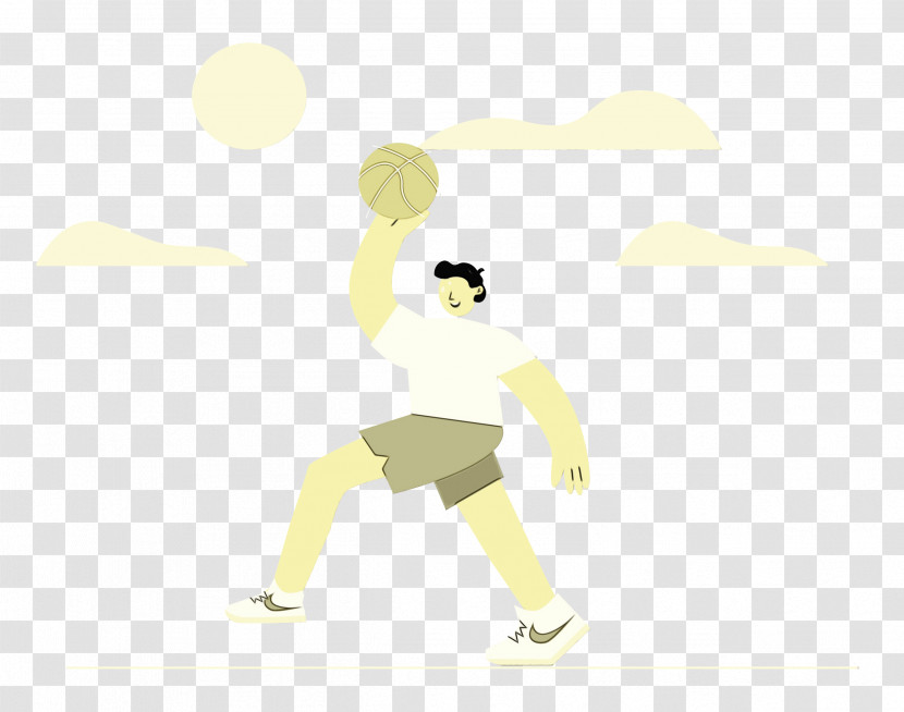 Cartoon Sports Equipment Yellow Happiness Transparent PNG