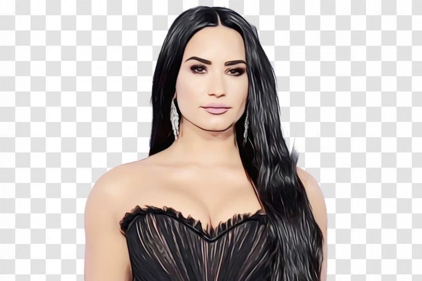 Demi Lovato Sober Music Model Black Hair - Ali Macgraw - Coloring Transparent PNG