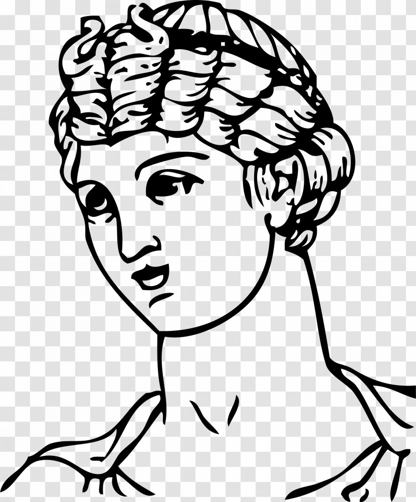 Ancient Greece Drawing Clip Art - Tree - Short Hair Transparent PNG