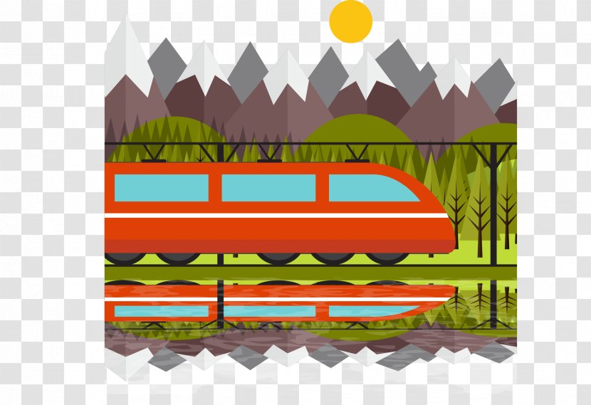 Train Euclidean Vector - Landscape Transparent PNG