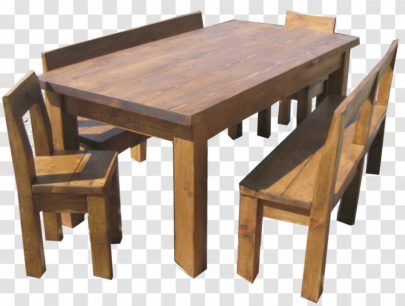 Table Chair Furniture Bench Wood Transparent PNG