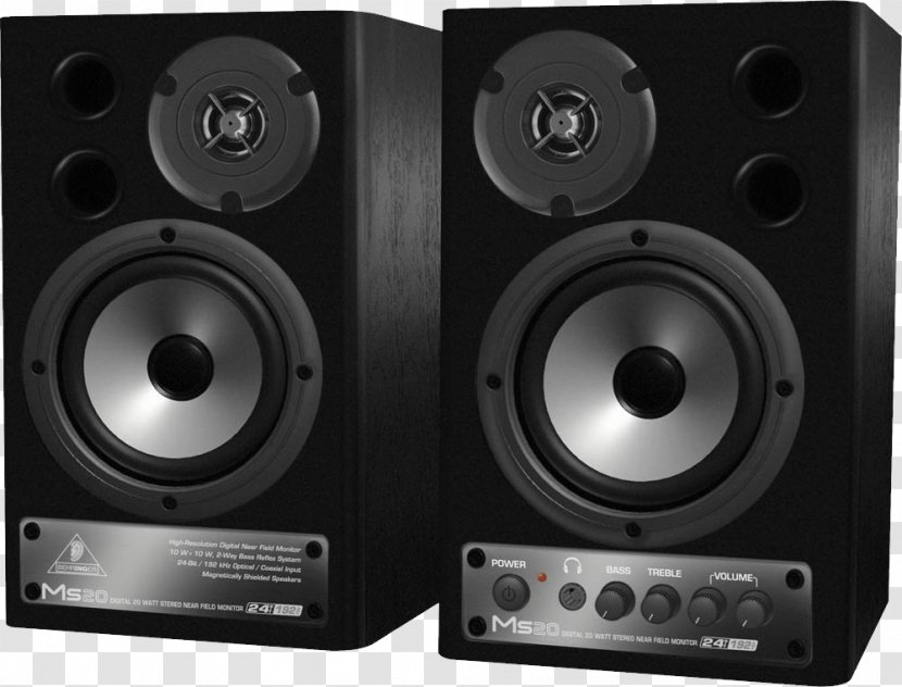 Digital Audio Studio Monitor Loudspeaker Powered Speakers Public Address System - Car Subwoofer Transparent PNG