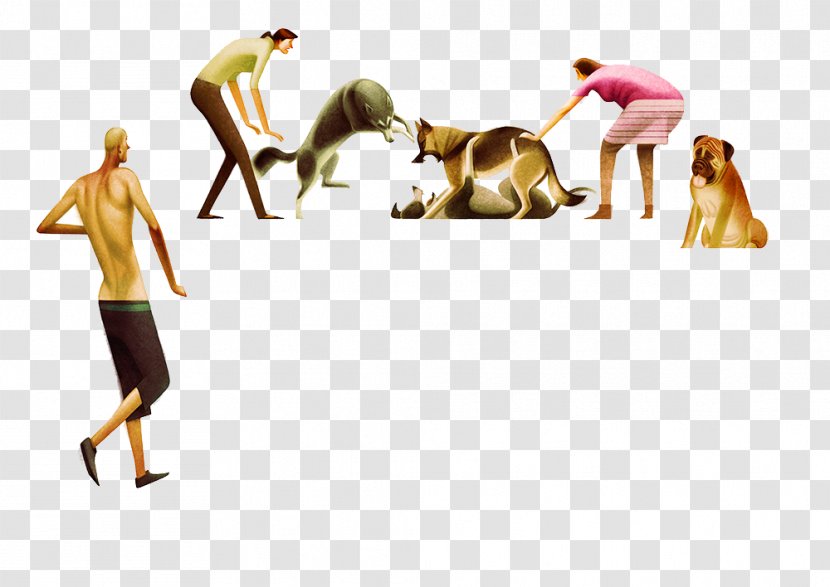 Dog Illustration - Text - Fight Dogs And Its Owners Transparent PNG