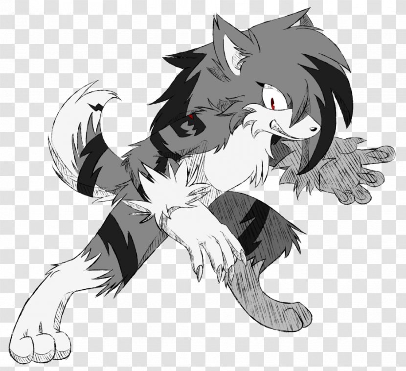 Cat Gray Wolf Werewolf Drawing Demon - Silhouette Transparent PNG