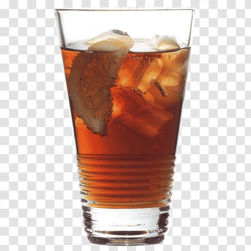 Rum And Coke Highball Glass Dark 'N' Stormy Long Island Iced Tea - Cocktail Transparent PNG