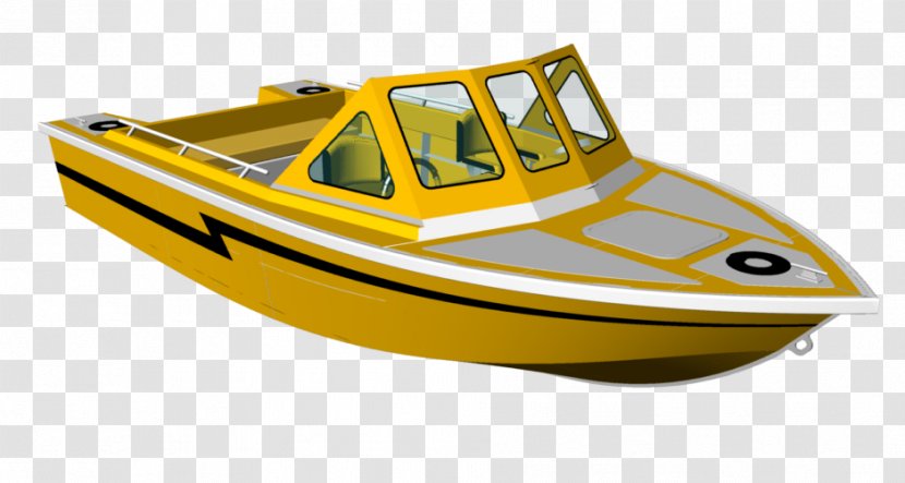 Motor Boats Jon Boat Naval Architecture Boating - Yellow Transparent PNG