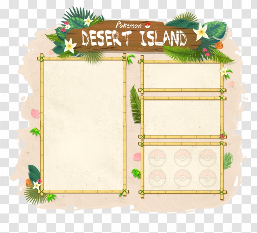 Green Picture Frames Rectangle Font - Desert Island Transparent PNG